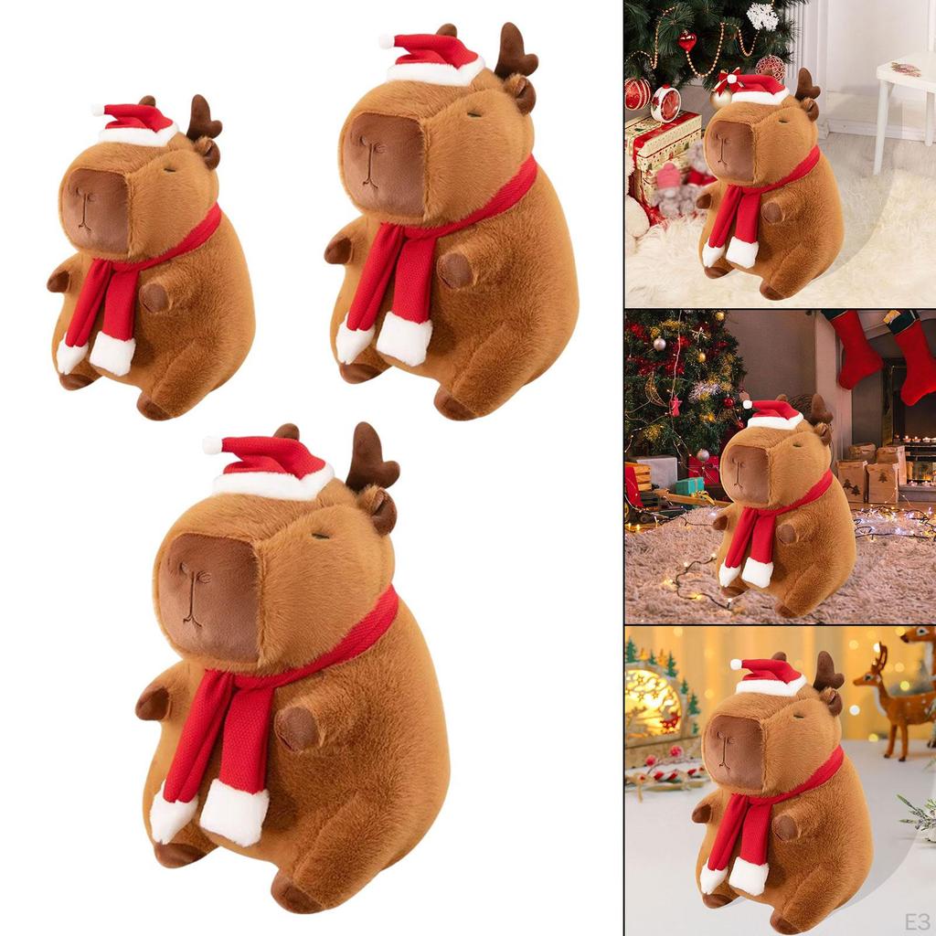 Capybara Toy Figure Lovely Sofa Ornament Soft Stuffed Animal Xmas Party Favors Hugging Toys for Boys