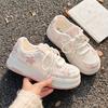 Pink platform bread shoes women's shoes niche star board shoes women's 2025 summer versatile breathable mesh shoes casual shoes