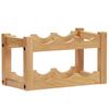 6 Bottle Wine Rack 37 x 21 x 21 cm Solid Oak Wood