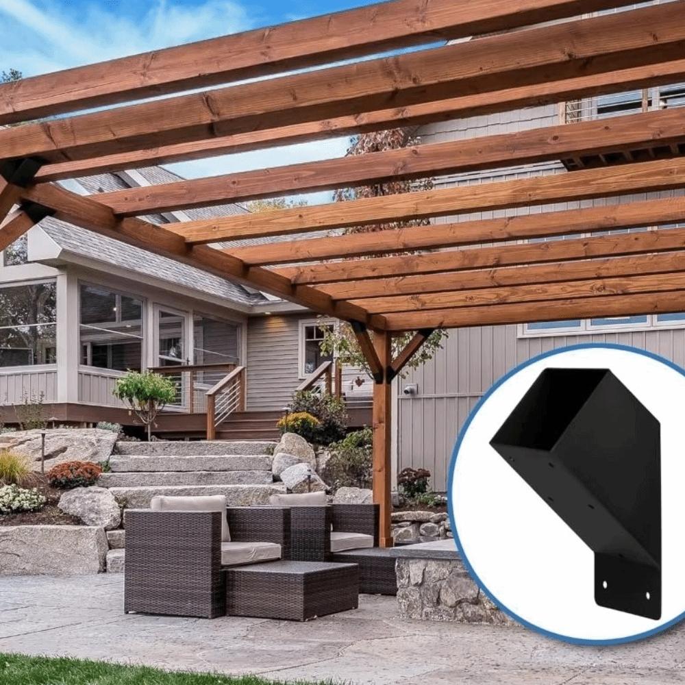 2pcs Sturdy Construction Pergola Brackets 45 Degree Angle Heavy Duty Connector  DIY Projects