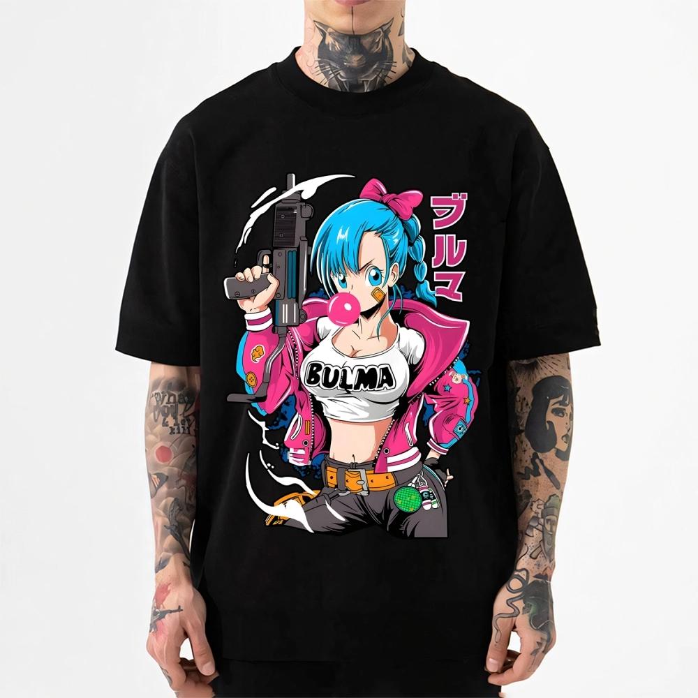 T-shirt 2026 New Dragon Ball Bulma In Japanese Style, Classic High-quality Street Wear, Suitable for Both Women and Men.