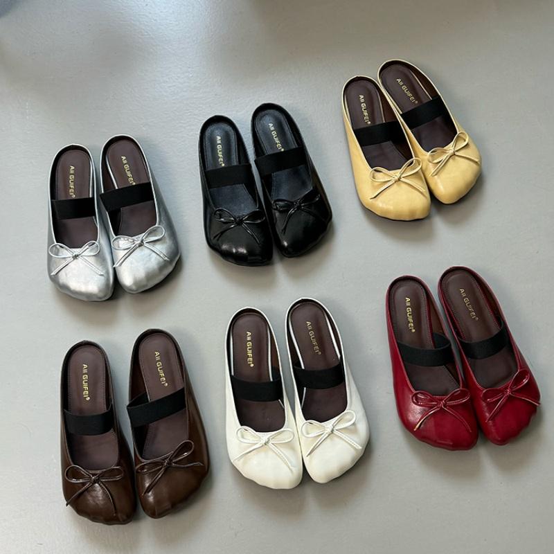 Fashion Bailamos 2025 Brand Women Slippers Slip On Grandma Shoes Woman Round Toe Retro Moccasins Outdoor Slides Ladies Soft Ballet Shoes