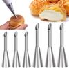5-Piece Cream Puff Piping Tips Set - Large, Medium, Small, 304 Stainless Steel