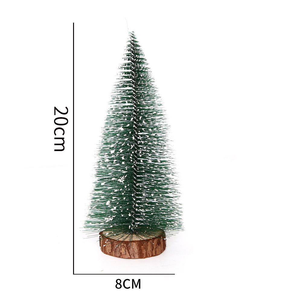 Mini Desktop Christmas Tree Small White Cedar with Snow Effect for Office Home Table Winter Holiday Decoration Decor