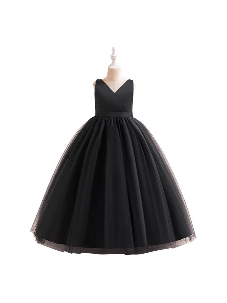 Vestito da Principessa per Bambina in Tessuto Raso e Tulle per Festa di Compleanno e Spettacolo