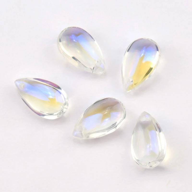 Super shiny 8x14mm drop shape crystal beads Austria glass drop beads Spacer beads for Jewelry DIY  jewelry accessories 28pcs/lot