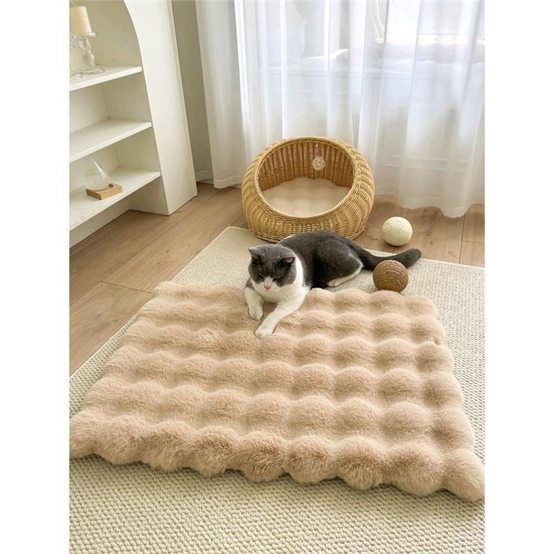 All-Season Luxury Cat Dog Nest Plush Cushion Blanket Soft Oxford Cloth Printed Warm Mat for Cat Cage High Quality Pet Mat