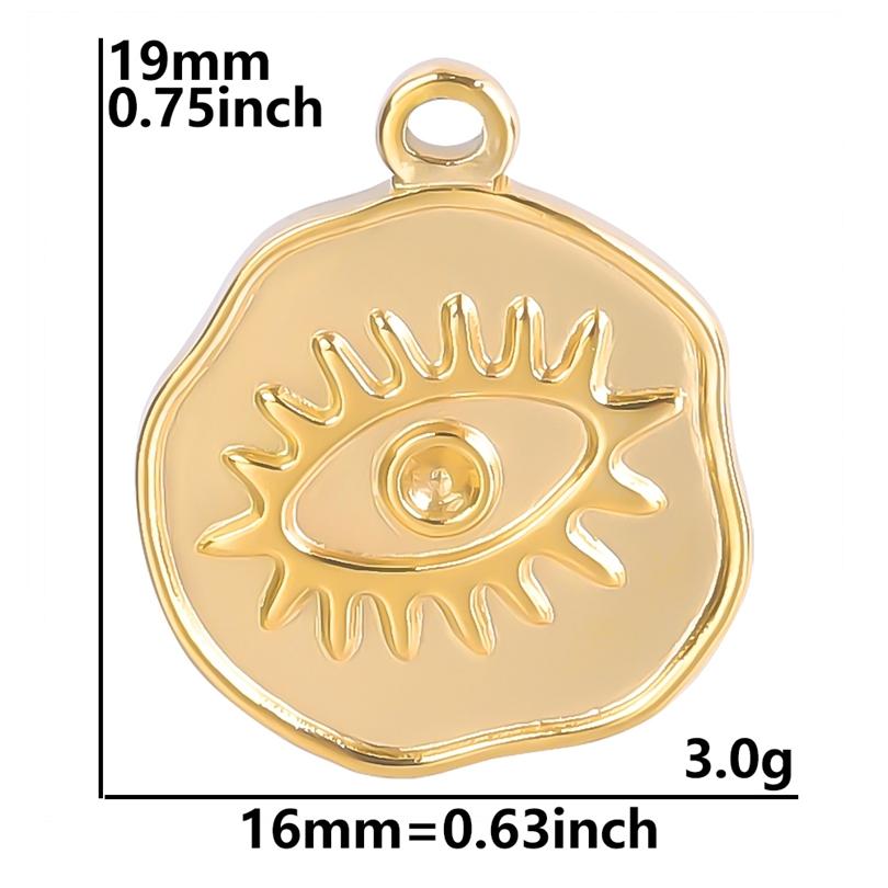 5pcs/Lot Gold Color Animal Butterfly Charm Ojo Turco Stainless Steel Charms For Jewelry Making Supplies Skull Head Star Moon Eye