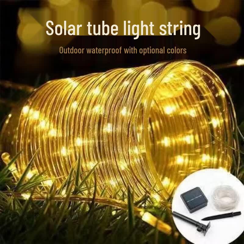 Lishi LED Solar Outdoor Waterproof Tube String Lights