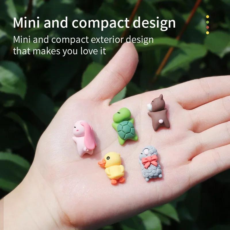 6/1pcs Cute Animal Ornament Car Center Console Display Screen Ornament Car Rearview Mirror Bike Little Turtle Cute Pendant Doll
