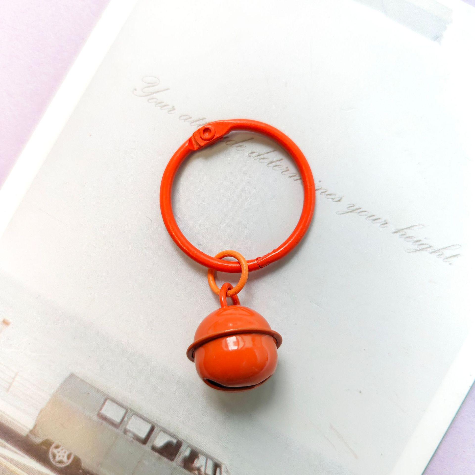 Multicolor 18mm Bell Baking Paint Keychain 30mm Open Jump Ring for DIY Jewelry, School Bags, Backpack Pendants.