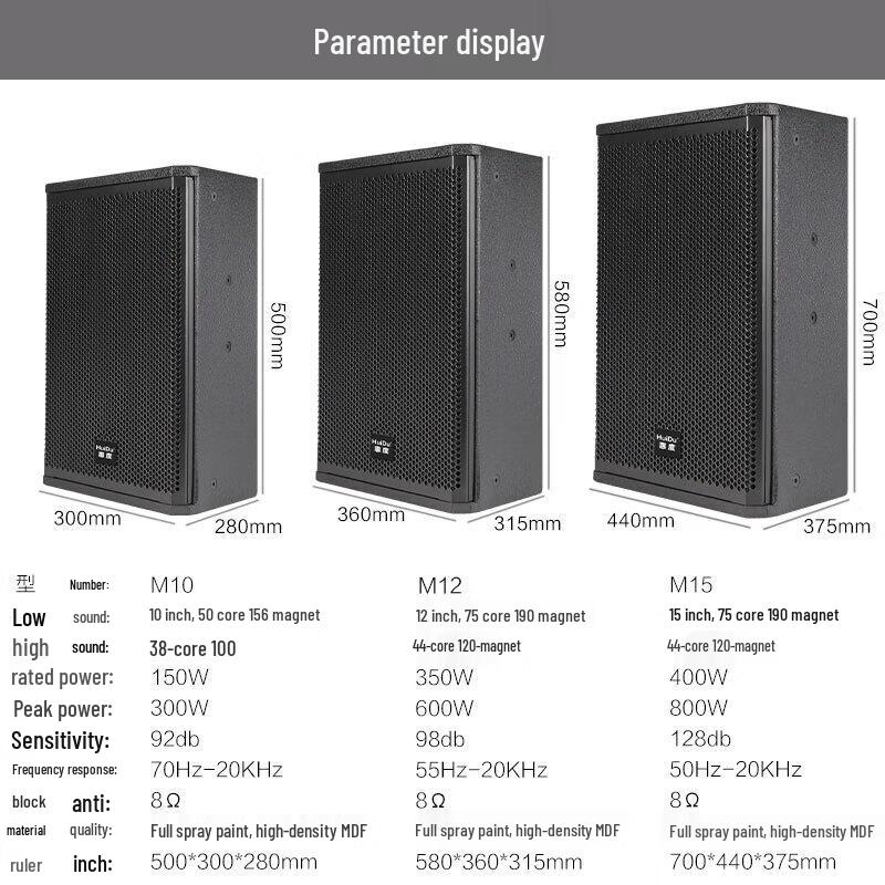 HuiDu M15 Professional Stage Monitor Speaker (CN version)
