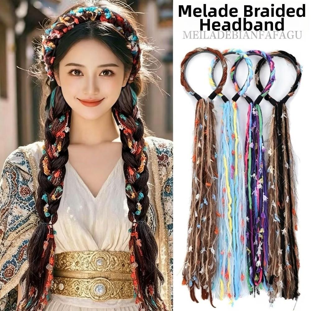 Ethnisch Stil Bohemian Quaste Stirnband Synthetisch Bunt Zöpfe Haarteile für Frauen