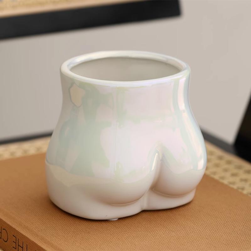 

Творческий розовый боди-арт керамическая ваза садоводство цветочный горшок декор для дома аксессуары современный минималистский украшения подарочные вазы