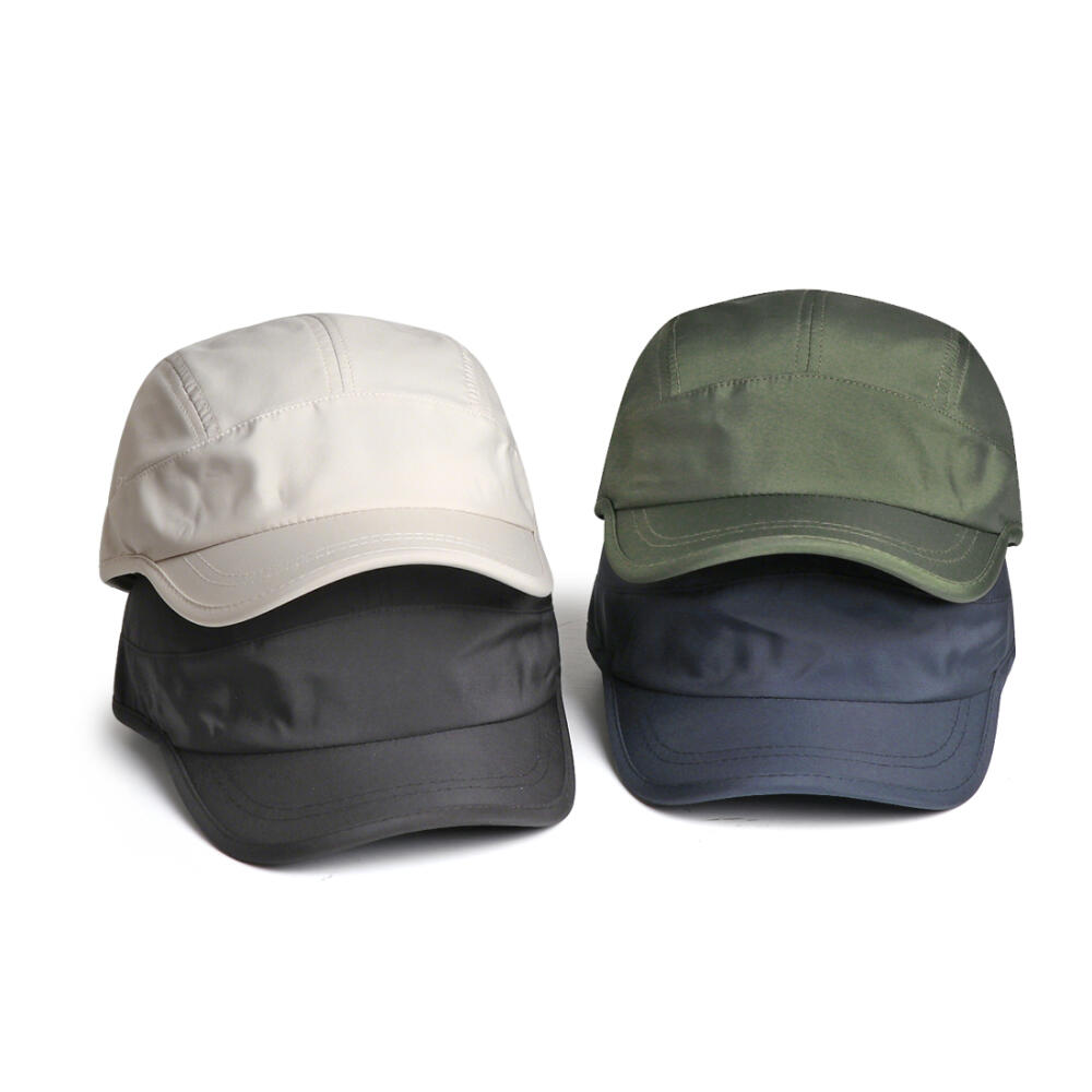 Classic Vintage 5 Panel Short Brim Baseball Cap, Quick-Dry Solid Hat for Men Women Outdoor Running Casual Headwear