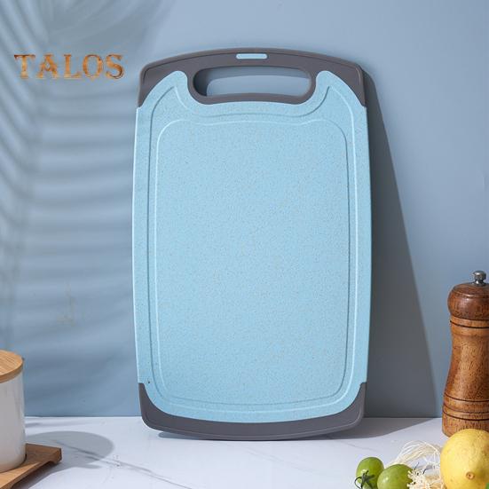 Double-sided Cutting Board Vegetable Meat Chopping Board with Grooves Easy Grip Handle Non-Slip Kitchen Essential for Foodies And Chefs