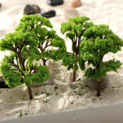 10pcs Model Trees Artificial Micro Landscape Plastic Green Tree Decoration Ornament Home Decor Garden Decor Model Making Props
