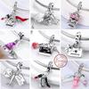 Original 925 Silber Charms Anhänger für DIY Schmuckherstellung Liebe Reisen Leben Perlen Armband Halskette Damen