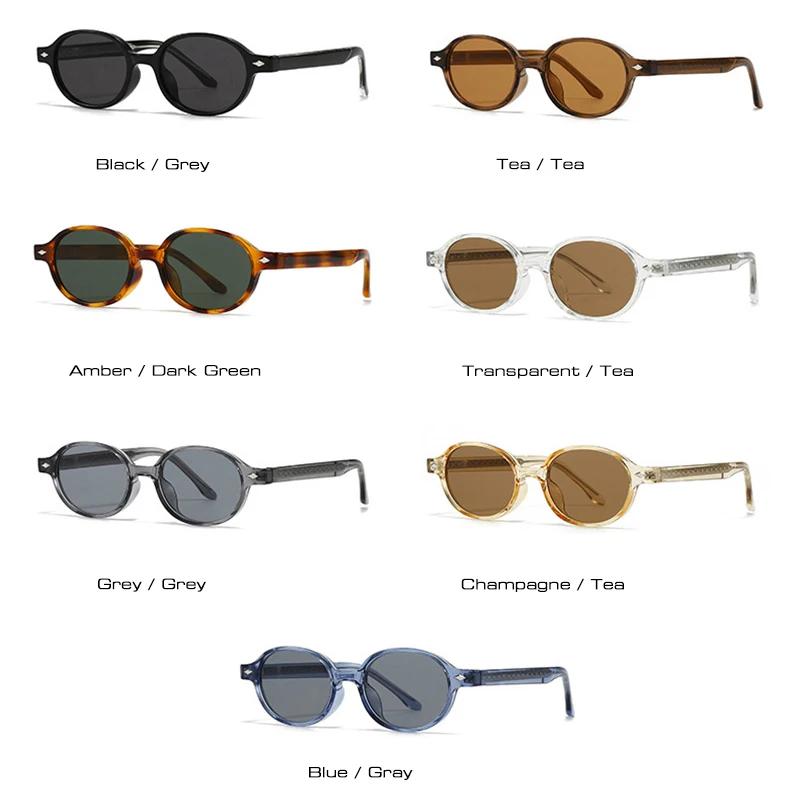  Retro Quality Small Oval Sunglasses Women Shades UV400 Fashion Rivets Men Sun Glasses