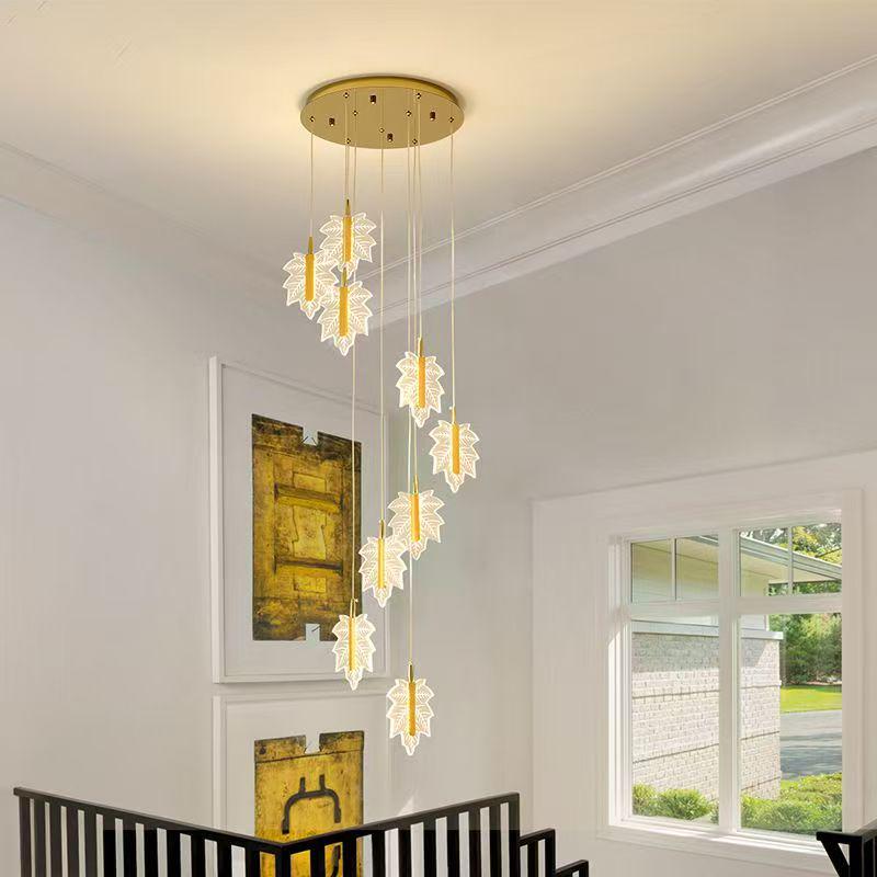 Nordic Loft Luxury Rotating Stairwell Pendant Light