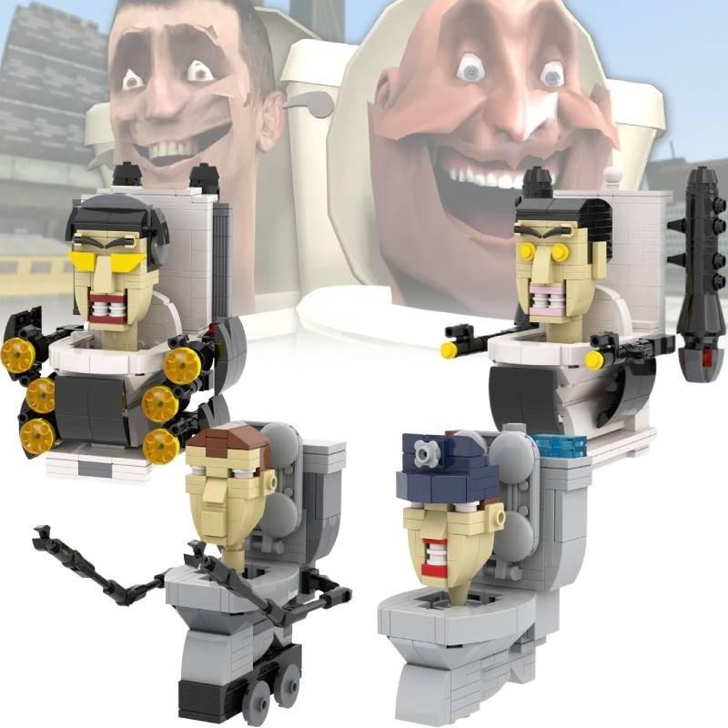 Mocskibidi Toilet Building Blocks Set For Creative Kids With 100 To 500 Colorful Pieces