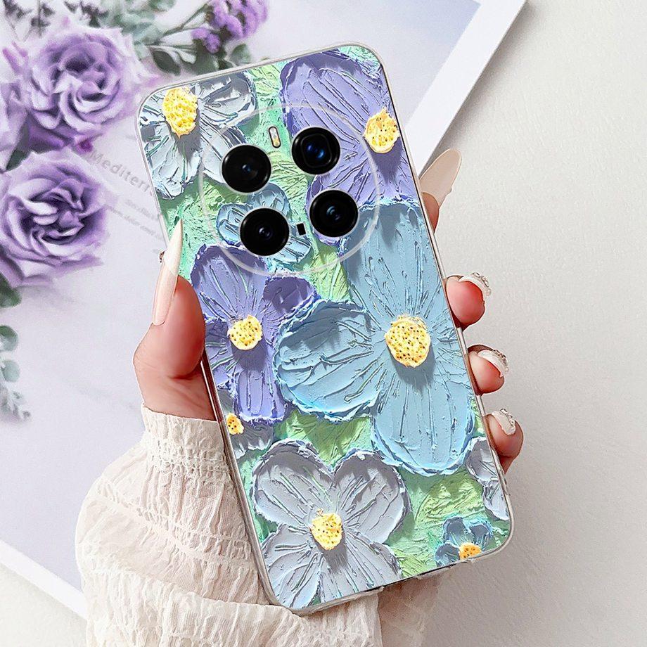 For Honor Magic 7 Pro Phone Case Magic7 Magic 6 Lite 5 Lite Back Cover Girly Fashion Flower Butterfly Paintong Soft TPU Bumper