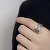 Men's Trendy Pure Silver Handmade Six-Character Mantra Ring - Retro Ethnic Couple Ring for Index Finger