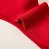 Men's Festive Red Double-Needle Cotton Socks