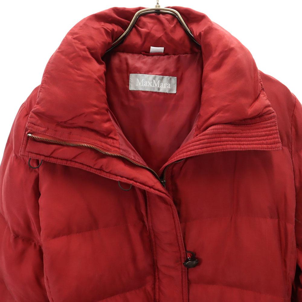 MAX MARA Down jacket 46 Red Hooded Women Used