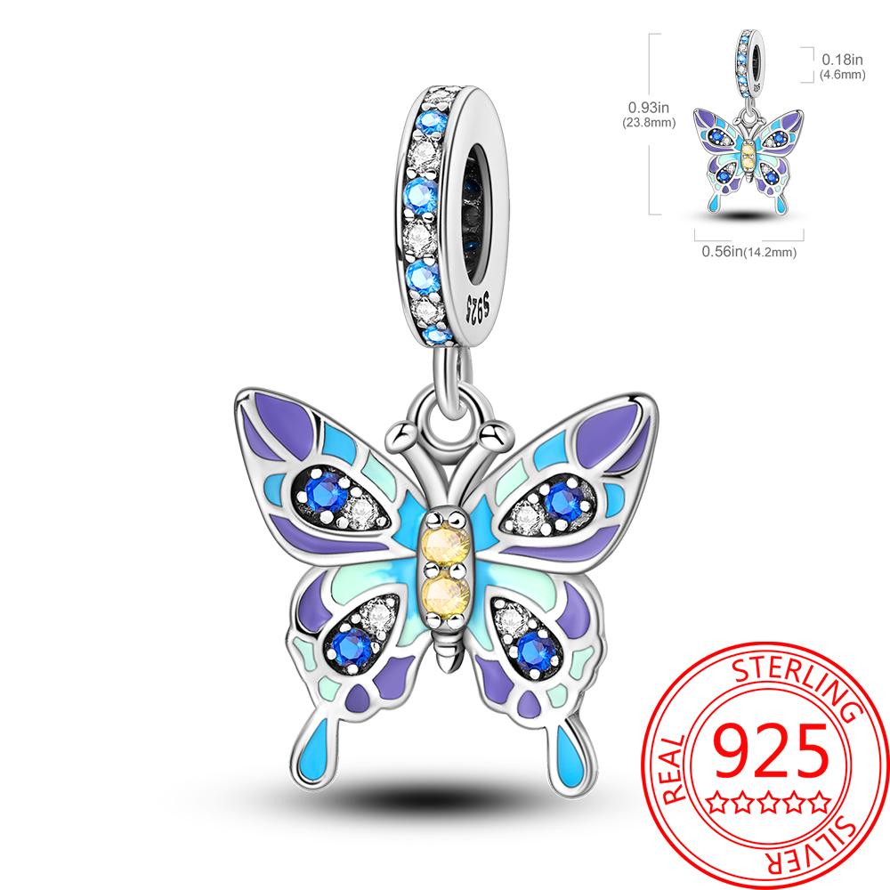 Colorful Copper Colorful Animals Parrot Rabbit Puppy Charm Pendant Fit Dly Bracelet Necklace Boutique Handmade Gift