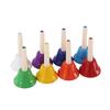 8 Note Diatonic Metal Bell Colorful Handbell Hand Percussion Bells Kit for Kids Children As Gift for Musical Learning Teach