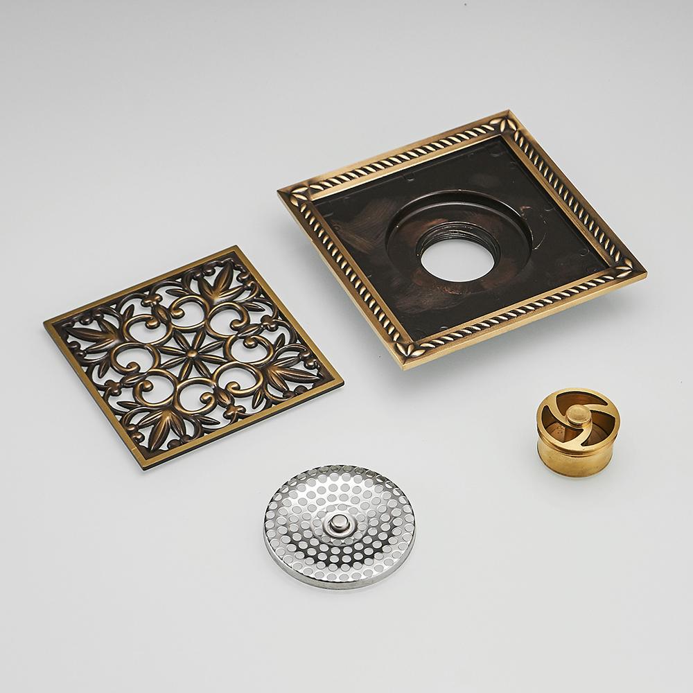 Shower Drain 15*15cm Super Bigger Floor Drain Bathroom Drain Building Material Square Water Drain Bathroom Accessories 811527F