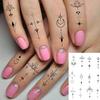 1 Vel Feniks Zonnebloem Maanbloem Tijdelijke Tatoeages Voor Vrouwen Handen, Nep Tatoeage Stickers Langdurig Realistische Tatoeages
