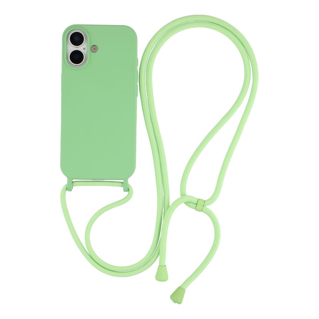 Für iPhone 17 Hülle Flüssigsilikon Schutzhülle mit Umhängeband