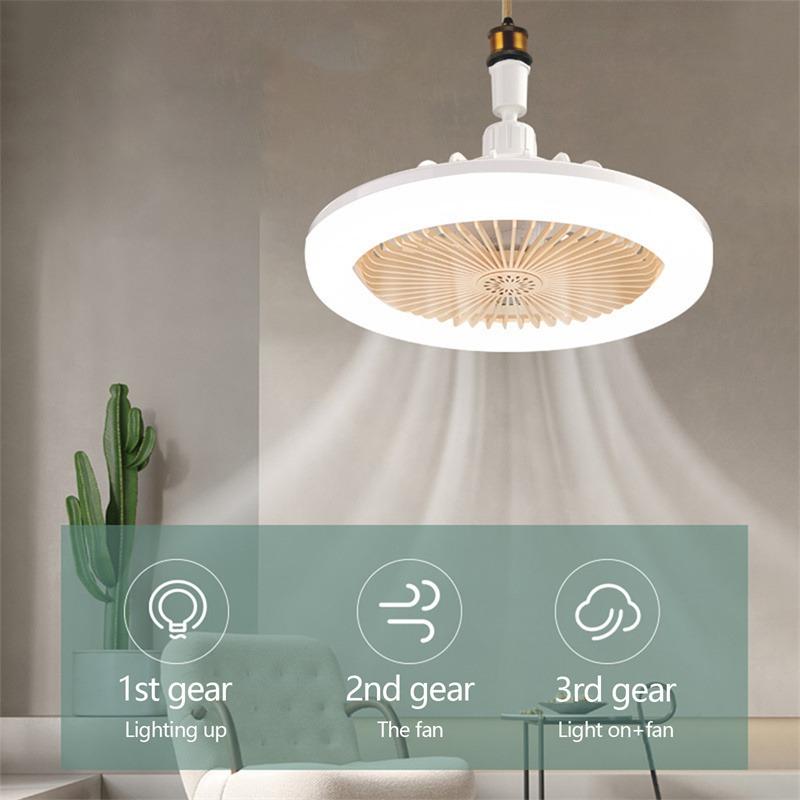 Dimmable Ceiling Fan Lamp Modern Bedroom Decorative E27 Ceiling Lamp Electric Fan Ventilator Lamp