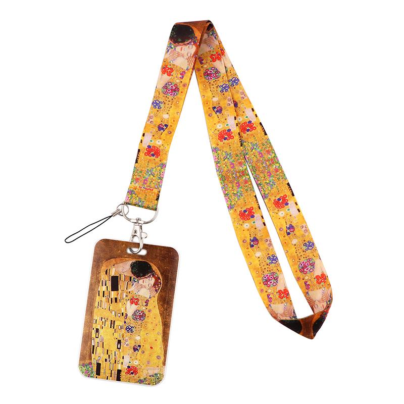 Yoga Sakura Credential Holder Little daisy Lanyard for Key Cute Neck Strap Card ID Badge Holder Key Chain Accessories Wholesale