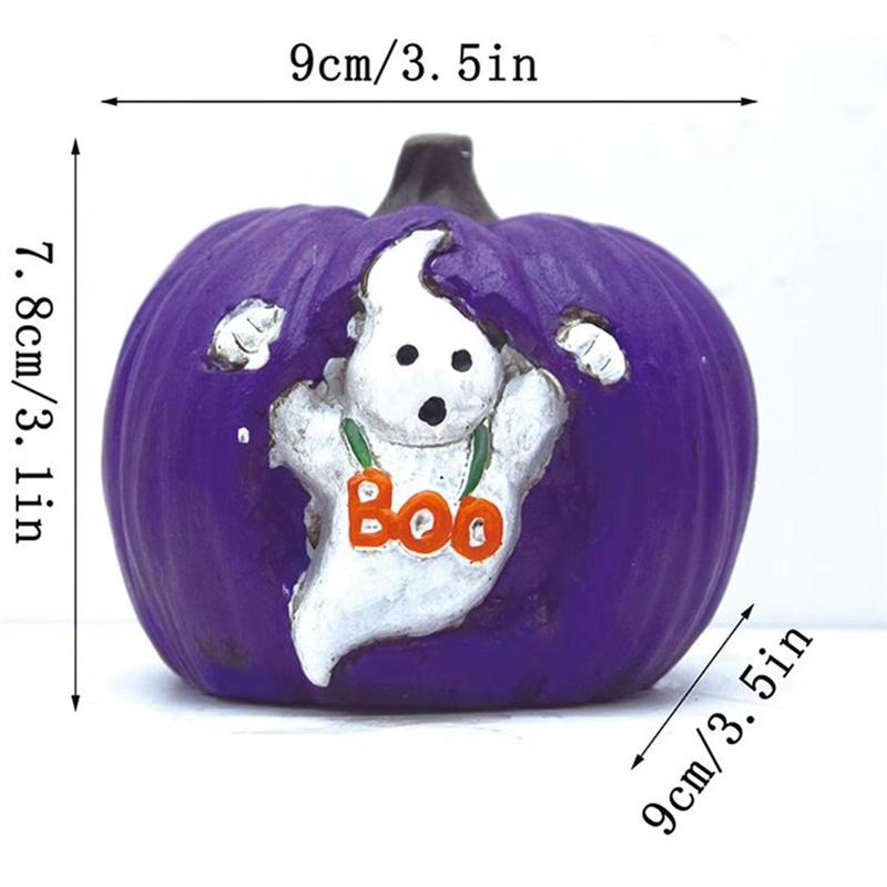 ABUL-For Holiday Halloween Decorations Resin Sculpture Pumpkin Ghost Ornament Art For Home Indoor Party Desk