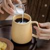 Reducing Flame Brewed Tea Rib Sesame Glaze Ceramic Office Coffee Cup Large Breakfast Cup Export