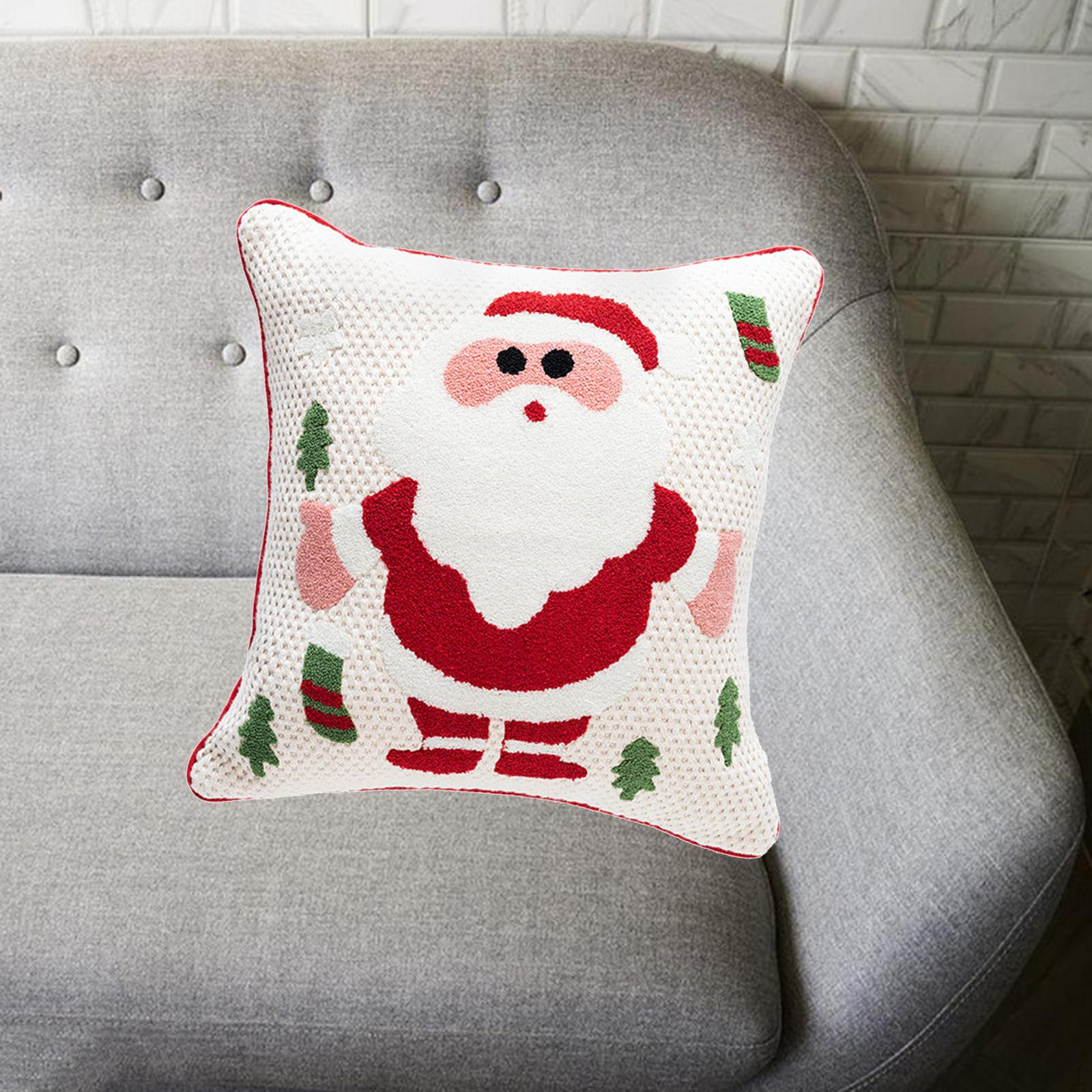 Pillow Covers 18x18 for Farmhouse Home Decor Couch Throw Cover Sofa Bedroom Car Santa Claus 1850₽