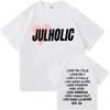 2026 New JULHOLIC French Rap Tracklist Print Unisex Loose Casual Daily Hip Hop Pure Unisex And Unisex TShirt