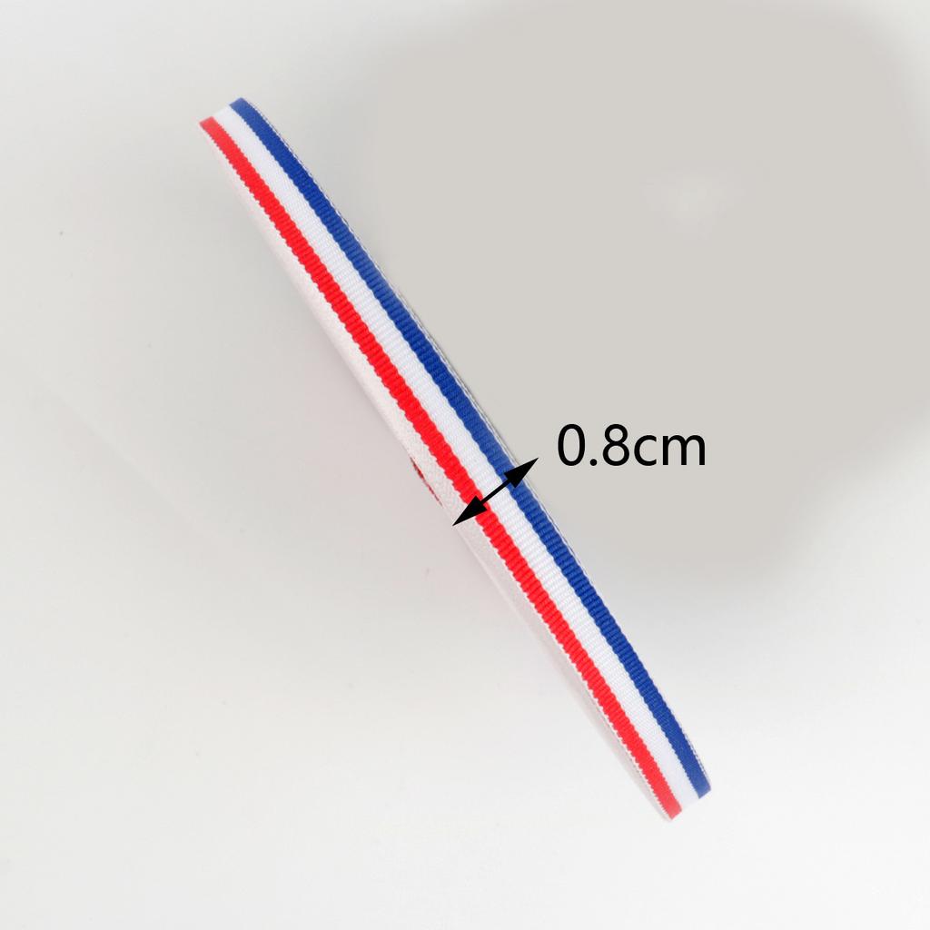 Czerwona, Biała i Niebieska Kolorowa Wstążka DIY Czerwona, Biała i Szafirowo-Niebieska Trójkolorowa Kolorowa Taśma z Pączkami Granatowa Taśma Ręcznie Robiona