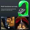 Red Blue Warning Light Zoomable Flashlight Waterproof Portable Hook Rechargeable Flashlight Battery Percentage