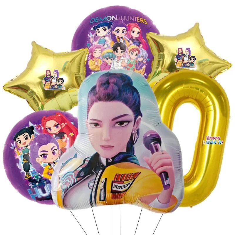 Set di 6 Palloncini in Alluminio con Numeri da 0 a 9 per Festa di Compleanno a Tema Musicale Decorazione Baby Shower Regalo