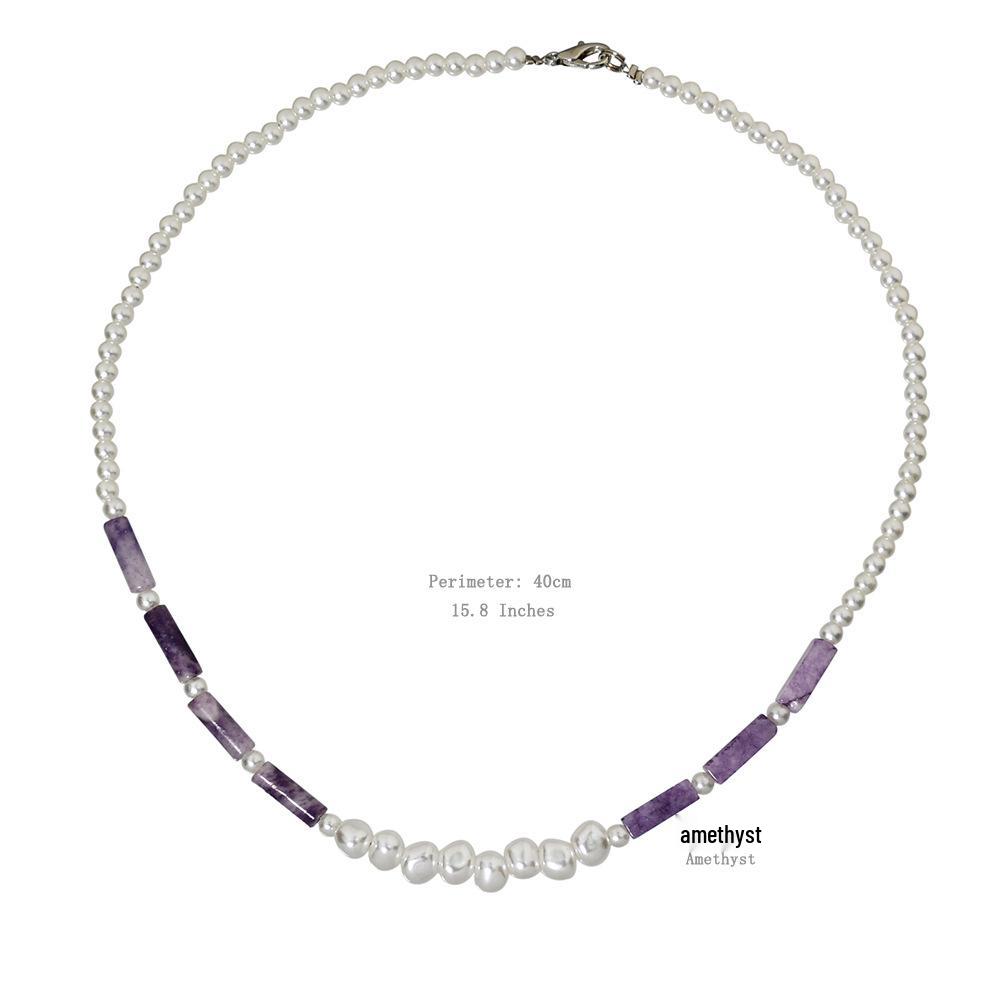 Bohemian Agate Green Pearl Choker Necklace for Women – Handmade Semi-Precious Stone Jewelry