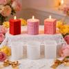 Top Quality 3D Love Pillar Candle Mold Embossed Love Letters Cylinder Cube Mold Heart Pillar Candle Mold DIY Gift Mold
