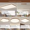 Chinese Style Walnut Wood Ceiling Light: Full Spectrum Eye Protection LED for Living Room and Bedroom