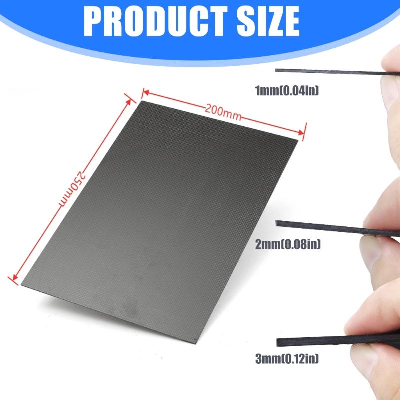 Carbon Fiber Sheet 200x250mm 3K Carbon Fiber Laminate Plate Twill Weave Panel Sheet Matte Finish For Drones Car Part