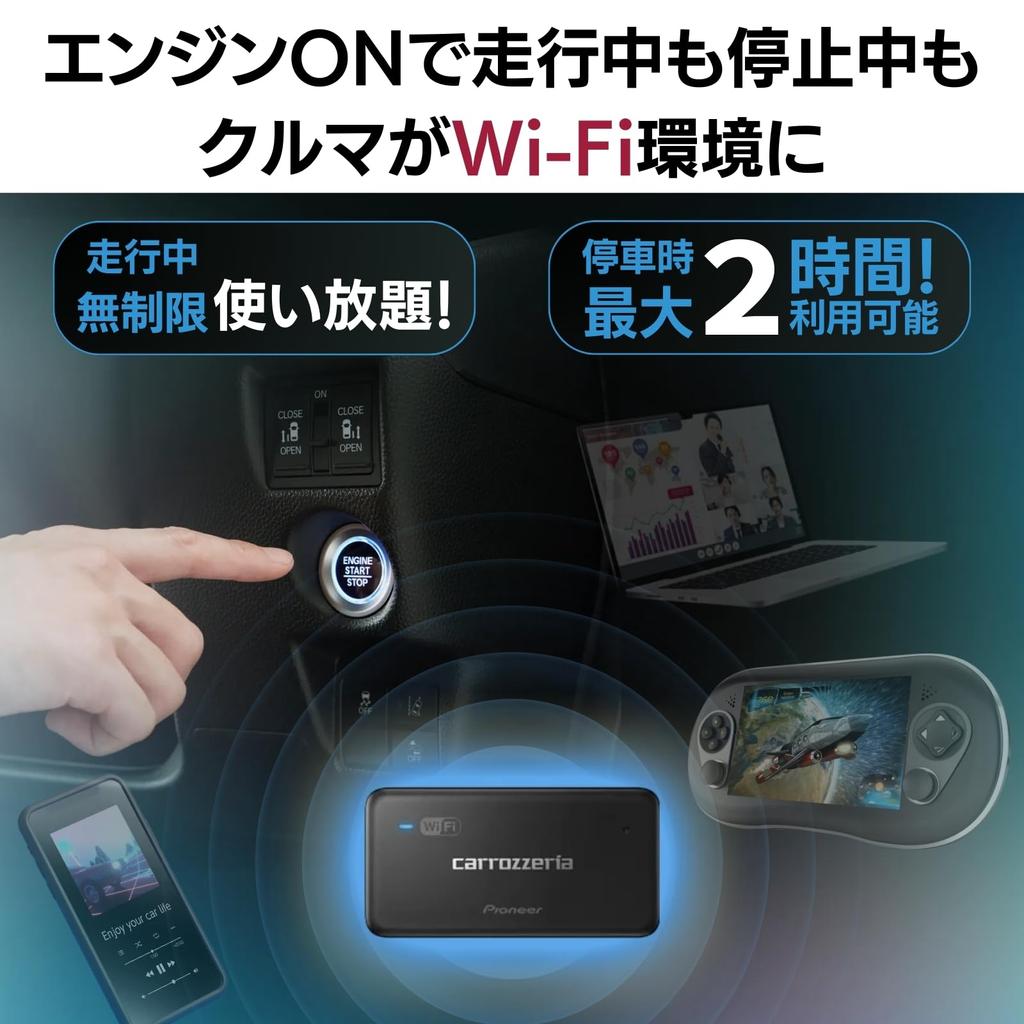 Pioneer Wi-Fi router do auta DCT-WR200D Neomezená kapacita Pevná cena Neomezené použití "docomo in Car Connect" Carrozzeria