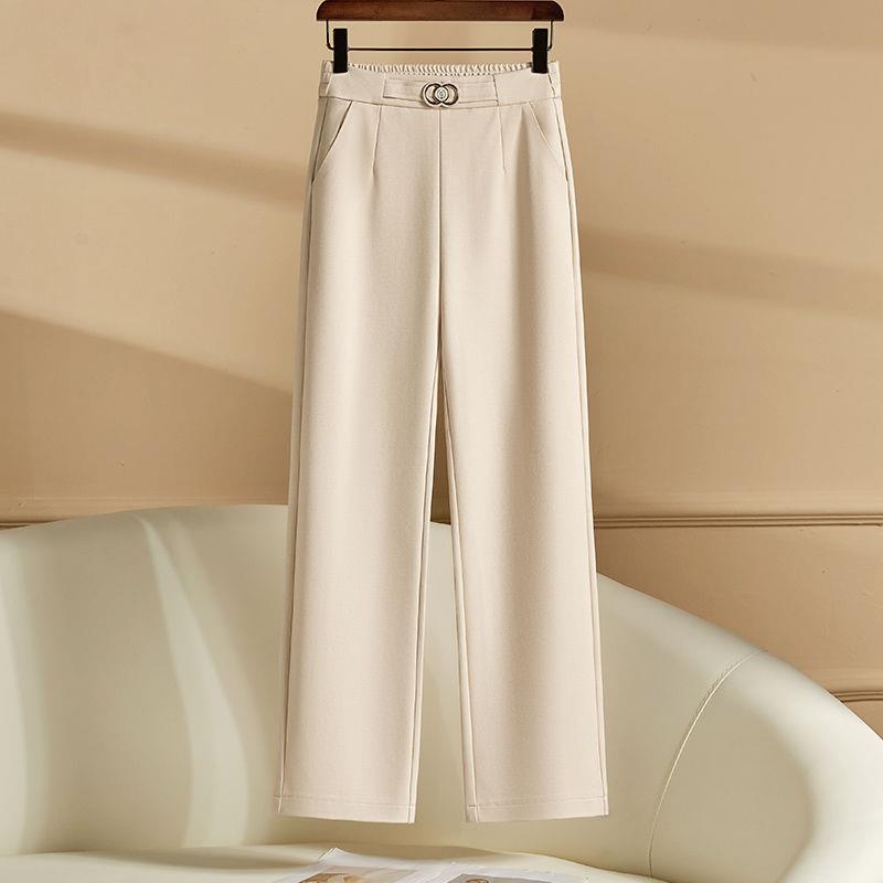 

Women s Wide-Leg High-Waist Pants - Spring/Autumn 2026 Collection: Casual, Loose, Versatile Straight-Leg for Middle-Aged Ladies. XL (110-120 jin)