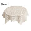 Machine Washable Tablecloth Floral Lace Tablecloth, Square White Doily, Vintage Scalloped Table Easy Clean Cloth Cover for Nightstand Coffee Tea Party